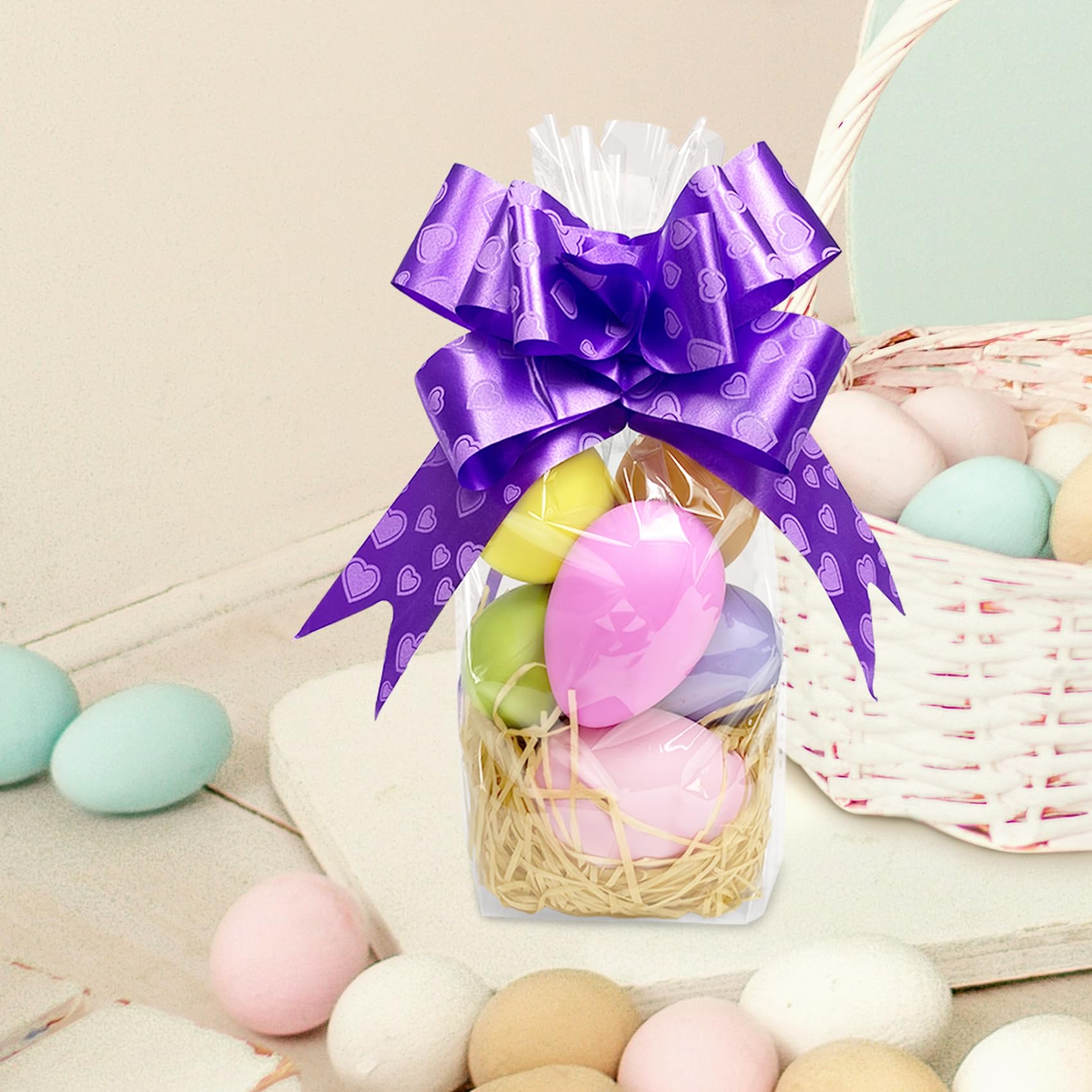 Morepack Flat Bottom Cellophane Bags,100 Pcs 7x3x12 Inches Clear Cello Bags Flat Bottom Cellophane Treat Bags for Cookie (No Side Gusset)