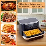 BYKITCHEN Air Fryer Liners for Ninja AF500UK 10.4L 100Pcs Nonstick Paper view 4
