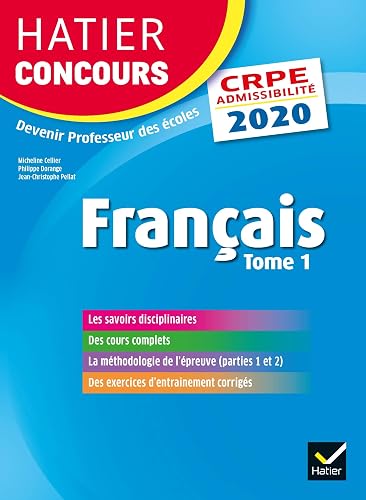 Download Français tome 1 - CRPE 2020 - Epreuve écrite d'admissibilité PDF