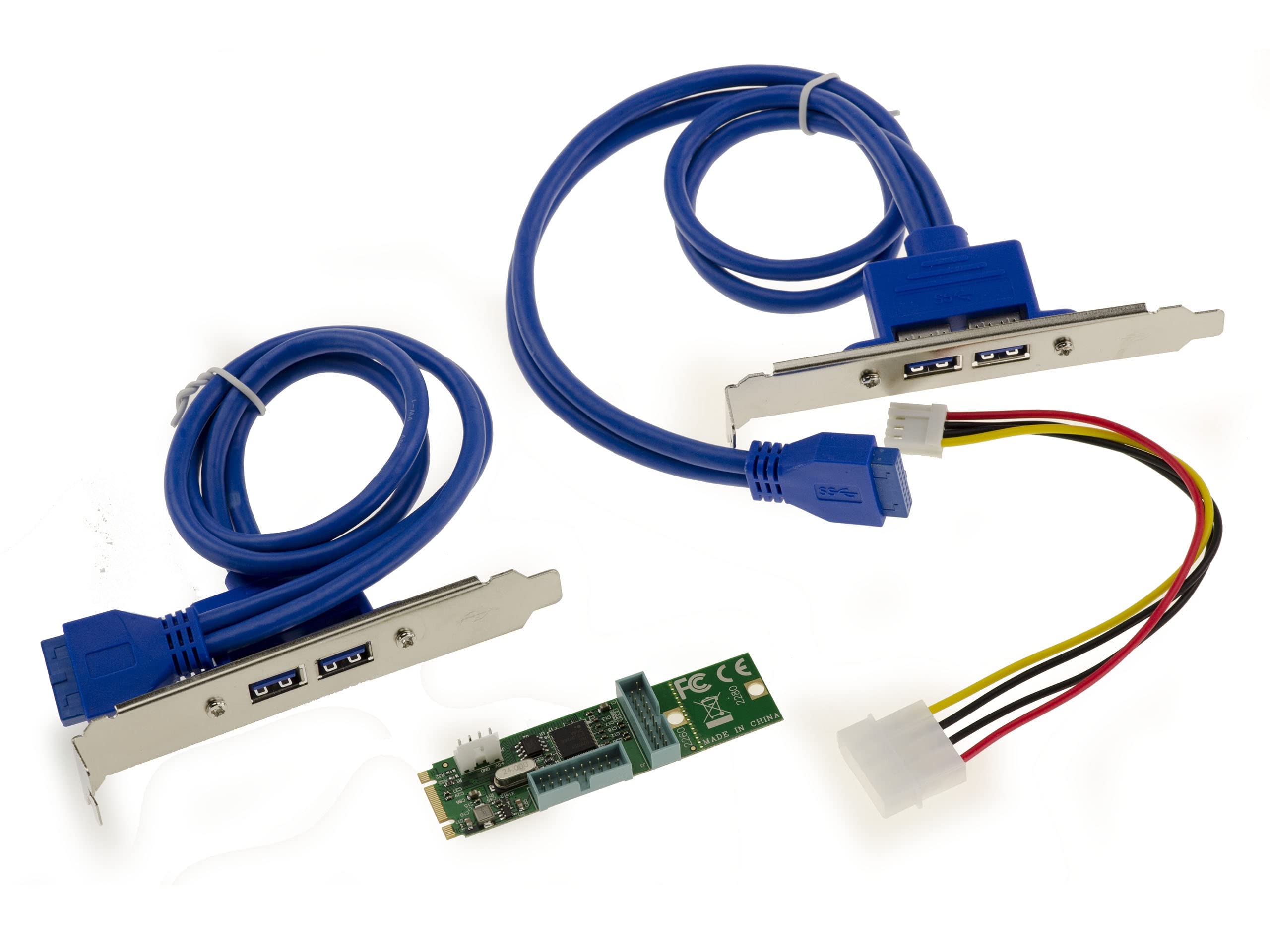 KALEA-INFORMATIQUE M.2 (M2 NGFF) PCIe M or B+M Key 4 Port USB 3.0 Card with NEC D720201 Chipset
