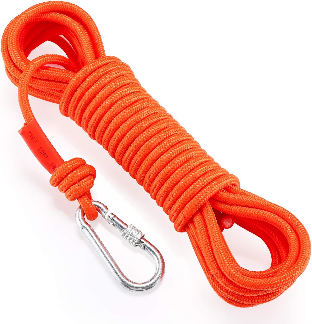 NIECOR Magnet Fishing Rope with Carabiner,8mm High Strength Cord Safety Rope 32ft,64ft,98ft