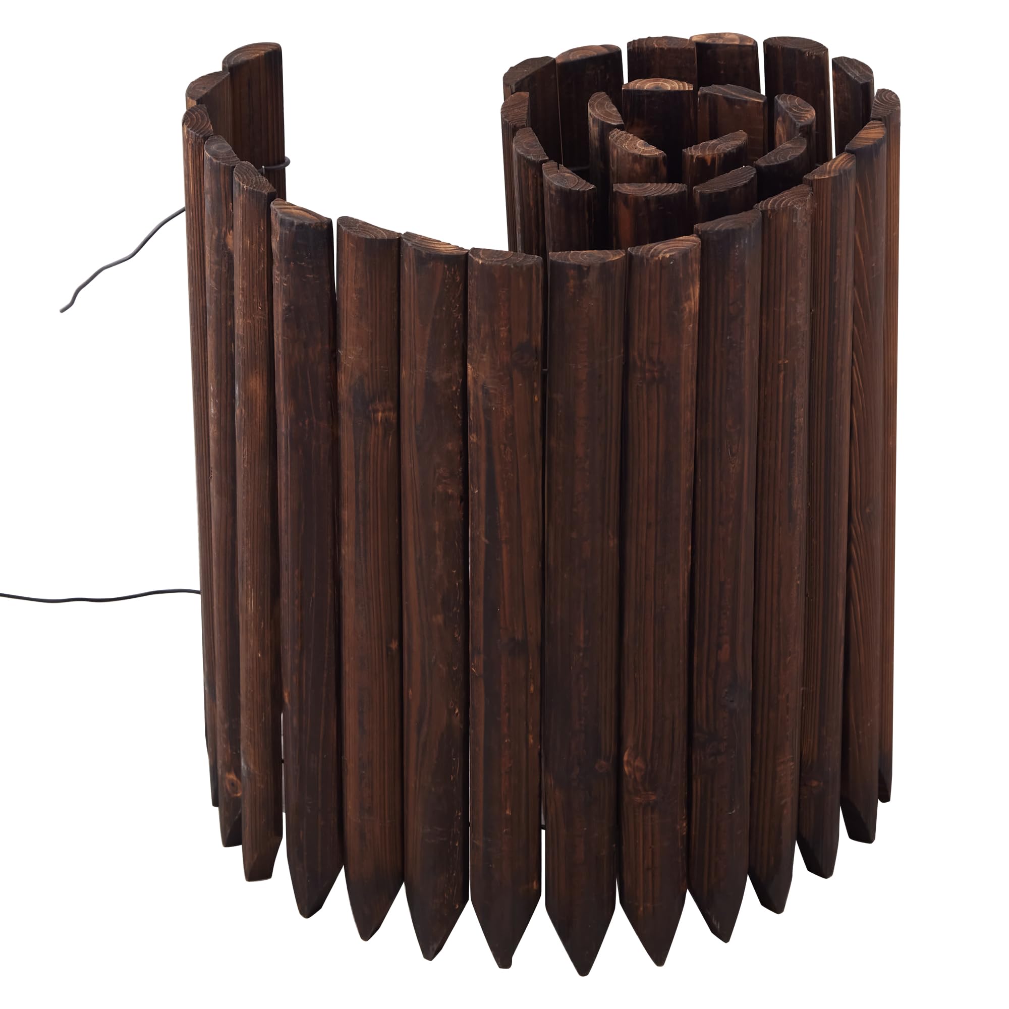 Photo 1 of Garden Edging Border Wood Fence for Yard Patio Path Decorative Landscape Edging Flower Bed, 15.7" H-3pcs