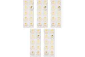 KALLORY Class of 2026 Graduation Stickers 50pcs Gold Grad Cap Decals for Envelopes, Invitations Party Favors