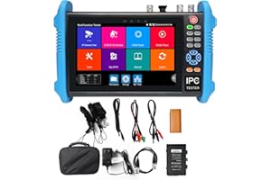 Upgraded 8K IP Camera Tester, WANLUTECH CCTV Tester 7 inch Touchscreen 8MP TVI CVI AHD SDI CVBS Tester SFP 90W PoE Power RJ45 Cable Test PoE Network Tools RS485 Wifi HDMI I/O VGA in (IPC-9800ADHS Pro)