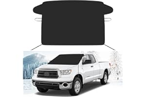 Kairiyard Windshield Cover for Ice and Snow, 600D Oxford Fabric Windshield Snow Cover for Car, Truck, SUV, Waterproof Winter Windshield Snow Cover (86.6 x 57.1inch)