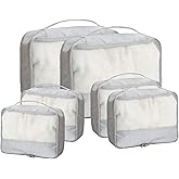 DoubleTrip Packing Cubes for Suitcases Carry on Luggage Organizer 6 Set Travel Accessories Lightweight Storage Bag Space Saver Clothes Pouch Large