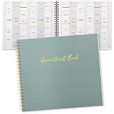 Maitys 2026-2027 Large 6 Column Salon Appointment Book for Hairstylist Spa | 11.5" x 12.76" Undated Planner, Hourly 15 Minute Interval, 200 Pages Undated 6 Am 9 Pm Spiral Bound Checklist Planner