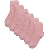 SIPCOLOR Combed Cotton Kids Crew Socks School Dress Quarter Uniform Stretchy Socks for Boys Girls