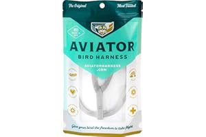 The AVIATOR Pet Bird Harness and Leash: Large Silver