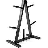 CAP Barbell 1-Inch Plate Tree Rack, Black | Heavy-duty plate tree, Space-saving storage, Organizes 1-inch standard weight plates, strength training Home gym equipment
