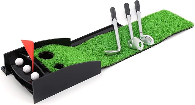 Amazon ゴルフセットギフト ゴルフゲーム練習セット ホームオフィス芝生公園のための環境に優しいグリーン Asixxsix レクリエーションスポーツ