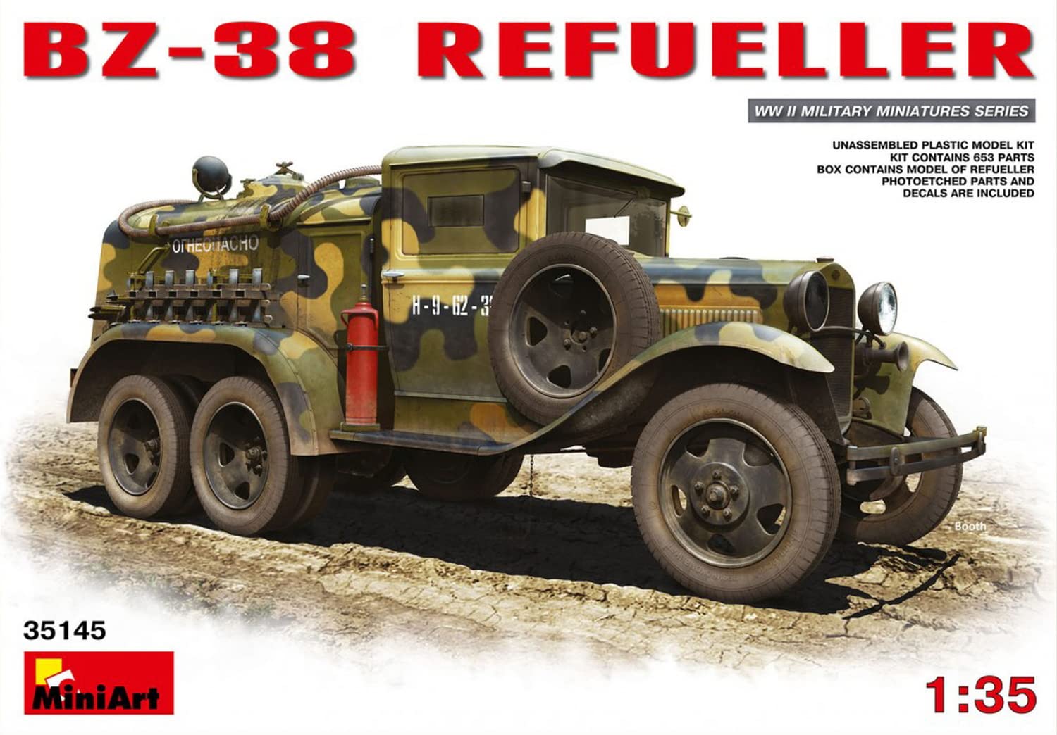 Miniart 1:35 Scale BZ-38 Refueller Plastic Model Kit (Grey)