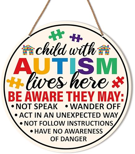 Evans1nism Cartello in legno con autismo e scritta Autism Is My Superpower, da appendere, con autismo, sensoriale, decorazione da parete per la casa, per genitori e genitori, decorazione da parete