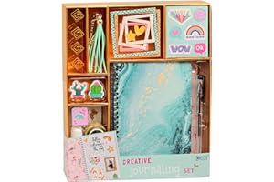 Darnassus DIY Journal Set for Girls Gifts Scrapbook Supplies Complete Kit For Kids Ages 6 And Up, Bullet Journal Notebook, Glue and Tape (Teal)