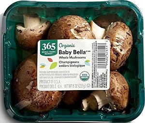 365 by Whole Foods Market, Organic Baby Bella Whole Mushrooms, 8 Ounce