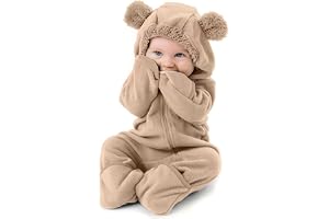 Cuddle Club Fleece Baby Bunting Bodysuit Hoodie, Newborn - 5T | Infant Romper Hooded Sweater Outfit, Car Seat Friendly, Conve