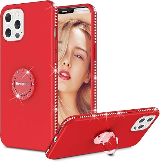 Amazon Com Henpone Compatible For Iphone 12 Pro Max Case Red 6 7 Inch Cute Sparkle Bling Diamond Rhinestone Bumper Case With Ring Kickstand Cover For Women Girls Soft Protective Case For Iphone Amazon Com Henpone Compatible For Iphone 12 Pro Max Case Red 6 7 Inch Cute Sparkle Bling Diamond Rhinestone Bumper Case With Ring Kickstand Cover For Women Girls Soft Protective Case For Iphone