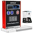 GOYOJO Surface Roughness Tester High Accuracy 0.01μm Portable Roughness Gauge 4 Testing Parameters Ra/Rq 0.05~15.0μm Rz/Rt 0.1~50.0μm with Standard Calibration Block and Bracket
