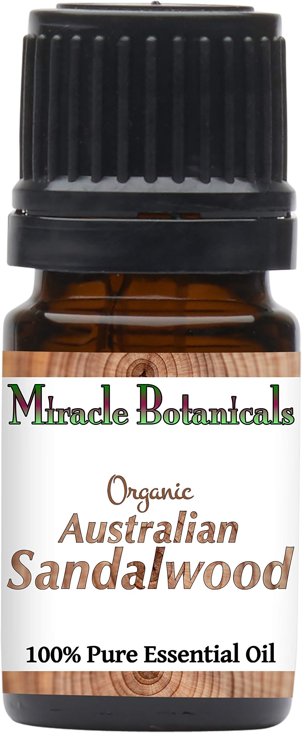 Miracle Botanicals Organic Australian Sandalwood Essential Oil - 100% Pure Santalum Spicatum - Therapeutic Grade - (5ML)