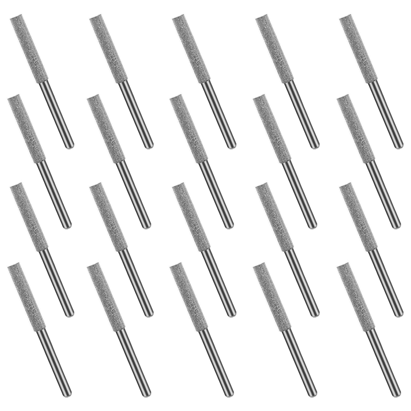 20Pcs Durable Diamond Chainsaw Sharpener Useful Sharpening Wheels Chainsaw Sharpener Cylinder Head Electric Polishing Chainsaw Sharpener for Grinding File Tool