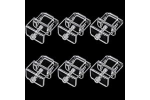 NestBasics 6pcs Aquarium lid Clips Fish Tank top Cover lid Support Holder Clip for Rimless or Rim Fish Tank