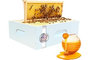 SUNVARA Made in USA Honey Super 10 Frame Medium Super Kit Bee Hives Boxes Starter Kit Super Bee Hive Assembled