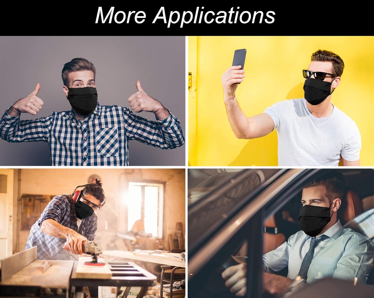 Beards Face Mask Mens Large Black Cloth with Nose Wire Big Extra Large XL Comfortable Washable Reusable Fashion Cotton Fabric Bulk Women Sports Workout Navy Grey XXL Adjustable Designer Mascarilla : Sports & Outdoors