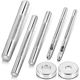 7pcs Rivets Setting Tool Kits, Metal Rivet Punch Tool for Install Leather Bag Belt Shoe Boot Hats Pet Collar Keychain Clothing