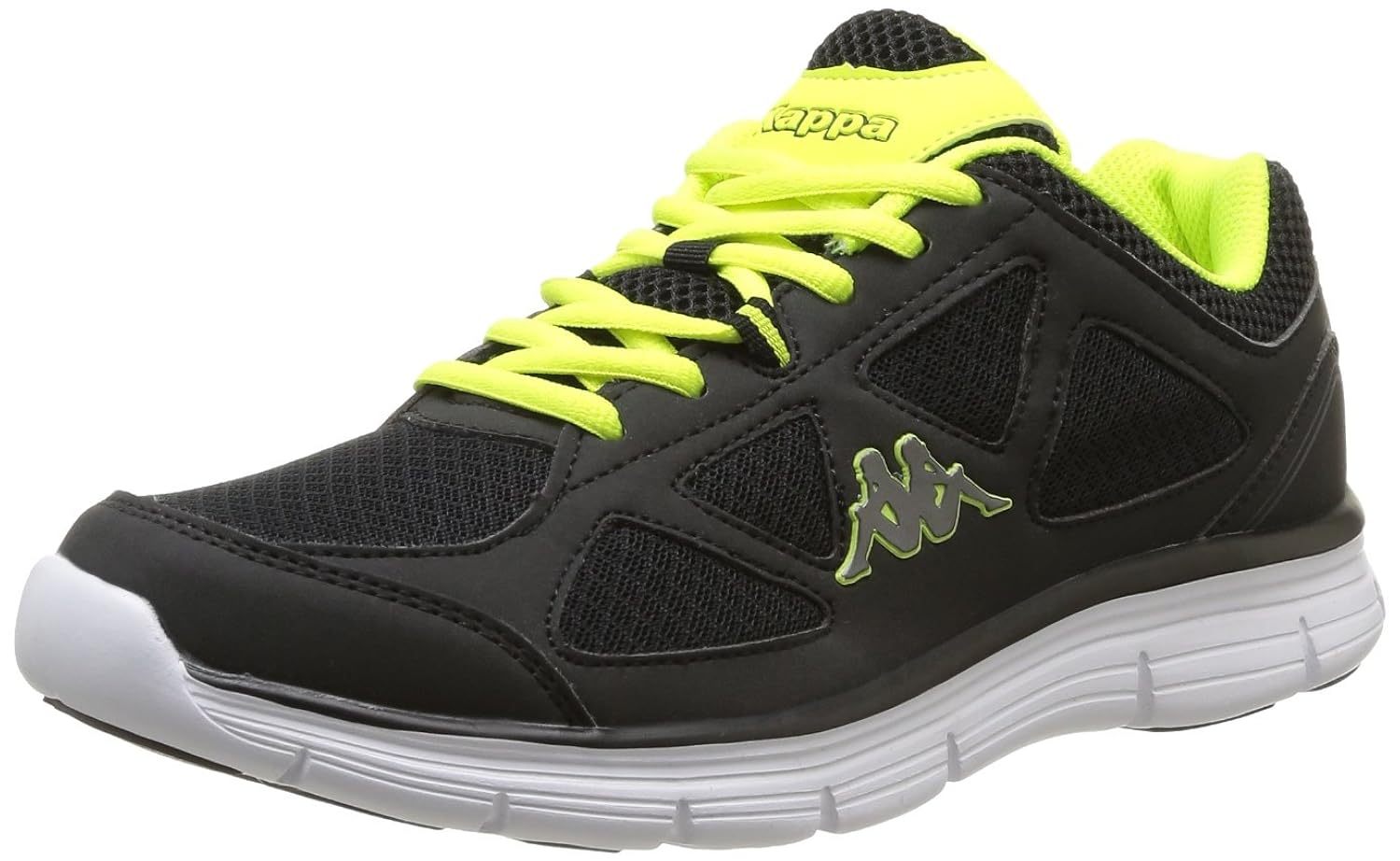 Kappa Men's Umberte Running Shoes Black Noir (Black Acid Green) 5.5