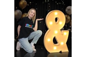 imprsv Marquee Light Up Letters, 3FT Mosaic Letters Marquee Letters for Baby Shower Engagement Graduation Party Decor, Large Marquee Letters for Party Decorations, Letter &