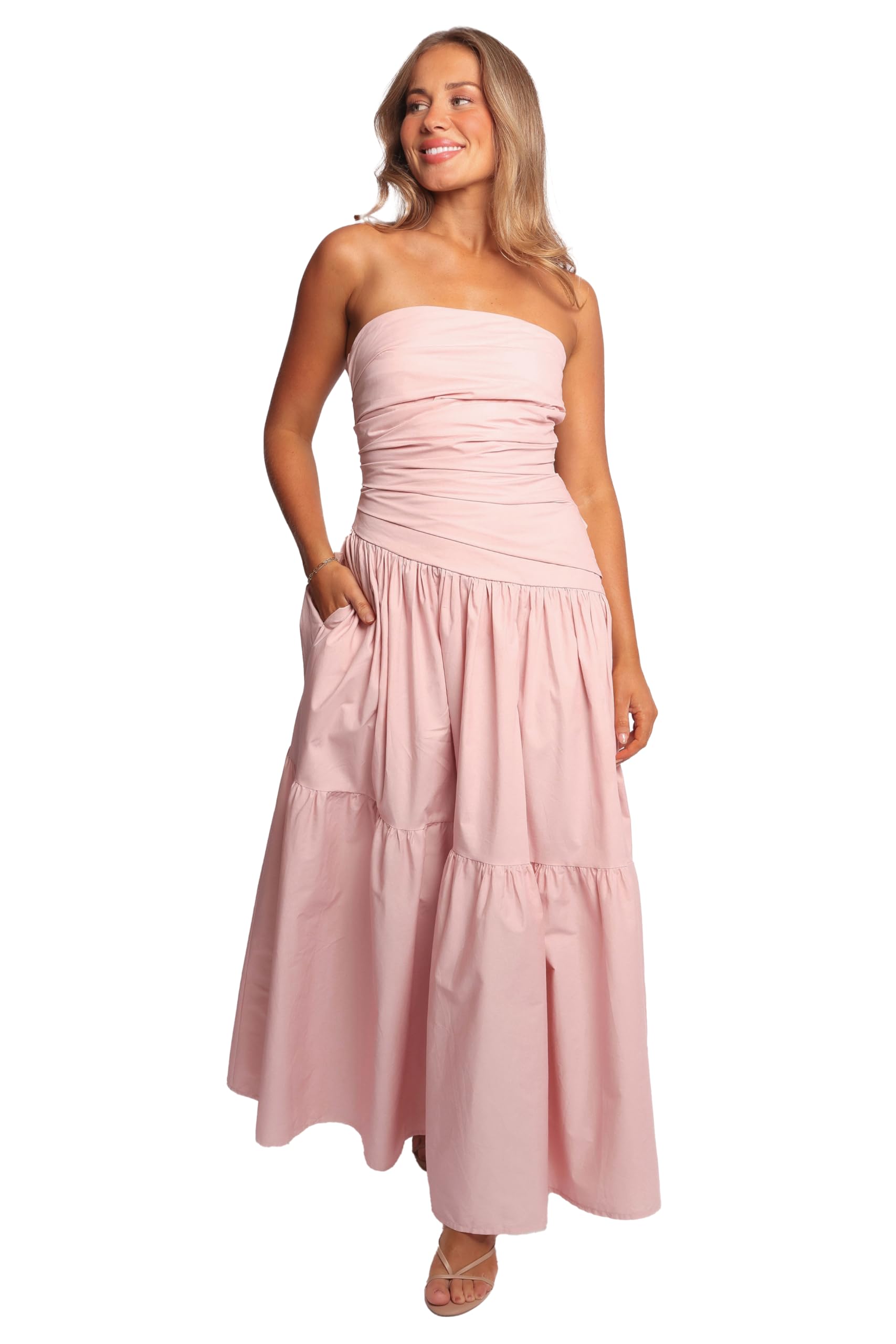 Photo 1 of Petal and Pup Blanche Strapless Maxi Dress - Orchid XS