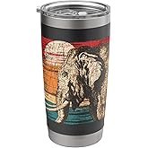 Vintage Elephant Art - Zookeeper Zoologist Safari Lover Stainless Steel Insulated Tumbler