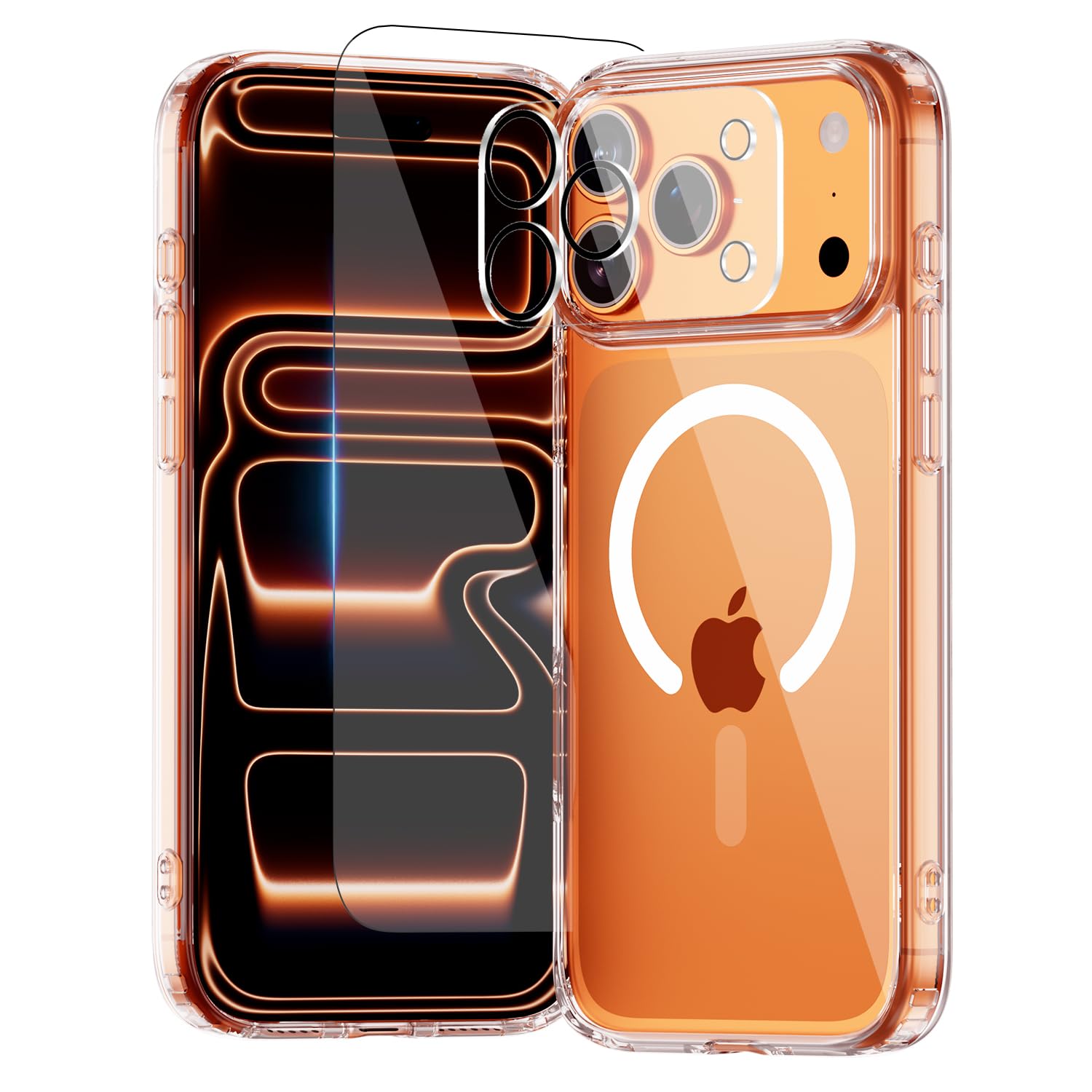 Photo 1 of Saiuxiu for iPhone 17 Pro Max Case, Compatible with MagSafe, Magnetic Slim Cover, Anti-Yellowing & Shockproof, Full Camera Protection, Includes Screen & Lens Protectors, Clear Protective Case