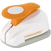 Fiskars Medium Lever Punch, Circle, Plastic, White/Orange