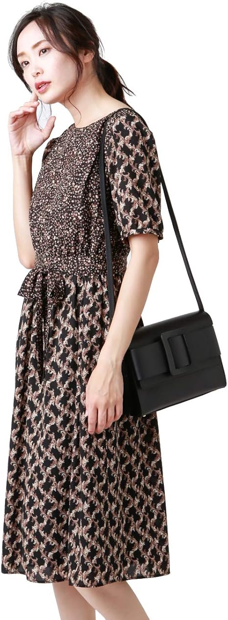 Amazon ニューヨーカー ワンピース リーフ プリント 5分袖 ワンピース チュニック 通販