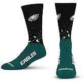 For Bare Feet - Officially Licensed NFL Spray Zone Crew Socks Men's Size Large 10-13