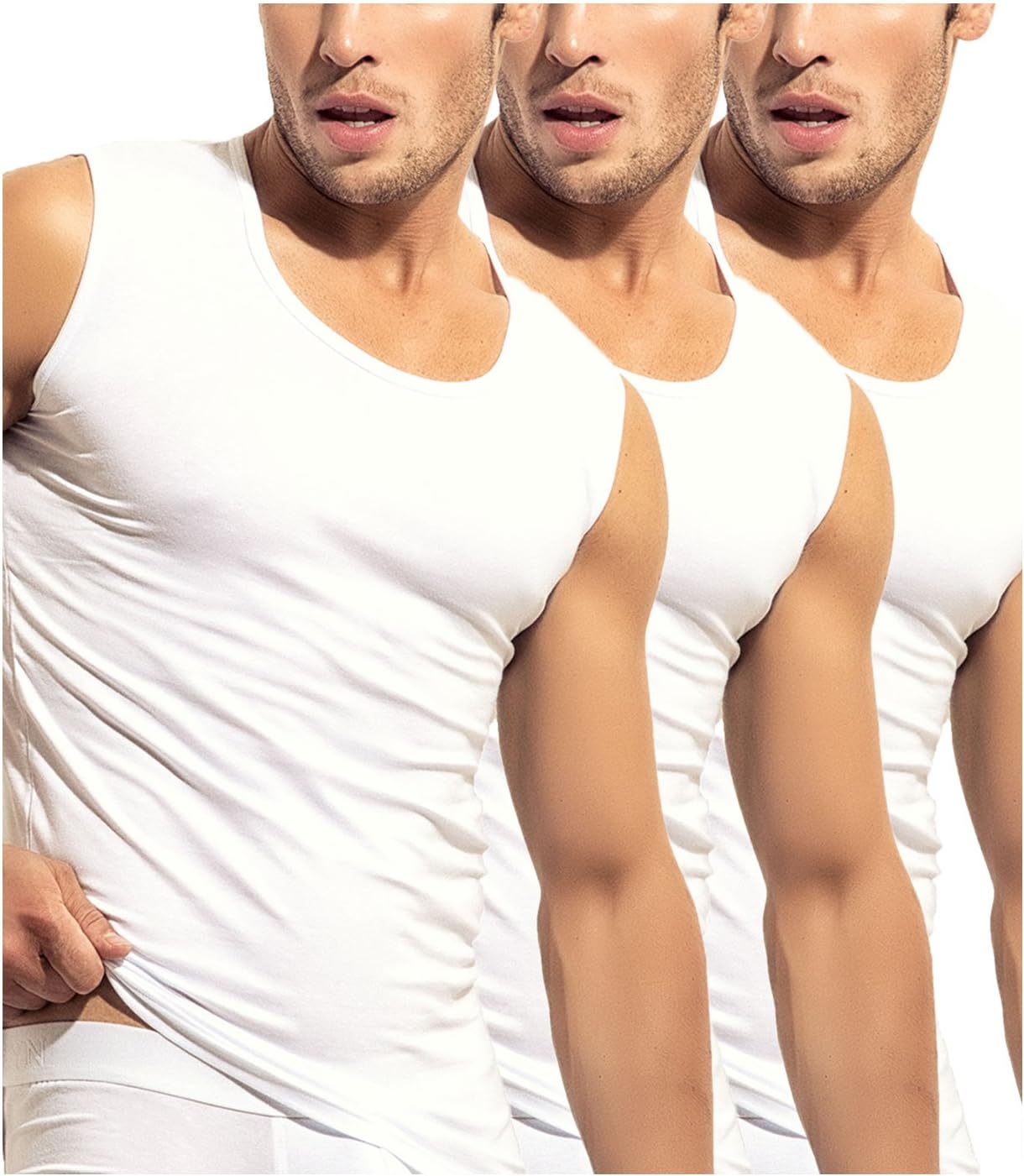 Fleyn Underwear Bamboo Men Vest Tank Top Sleeveless Business Shirt