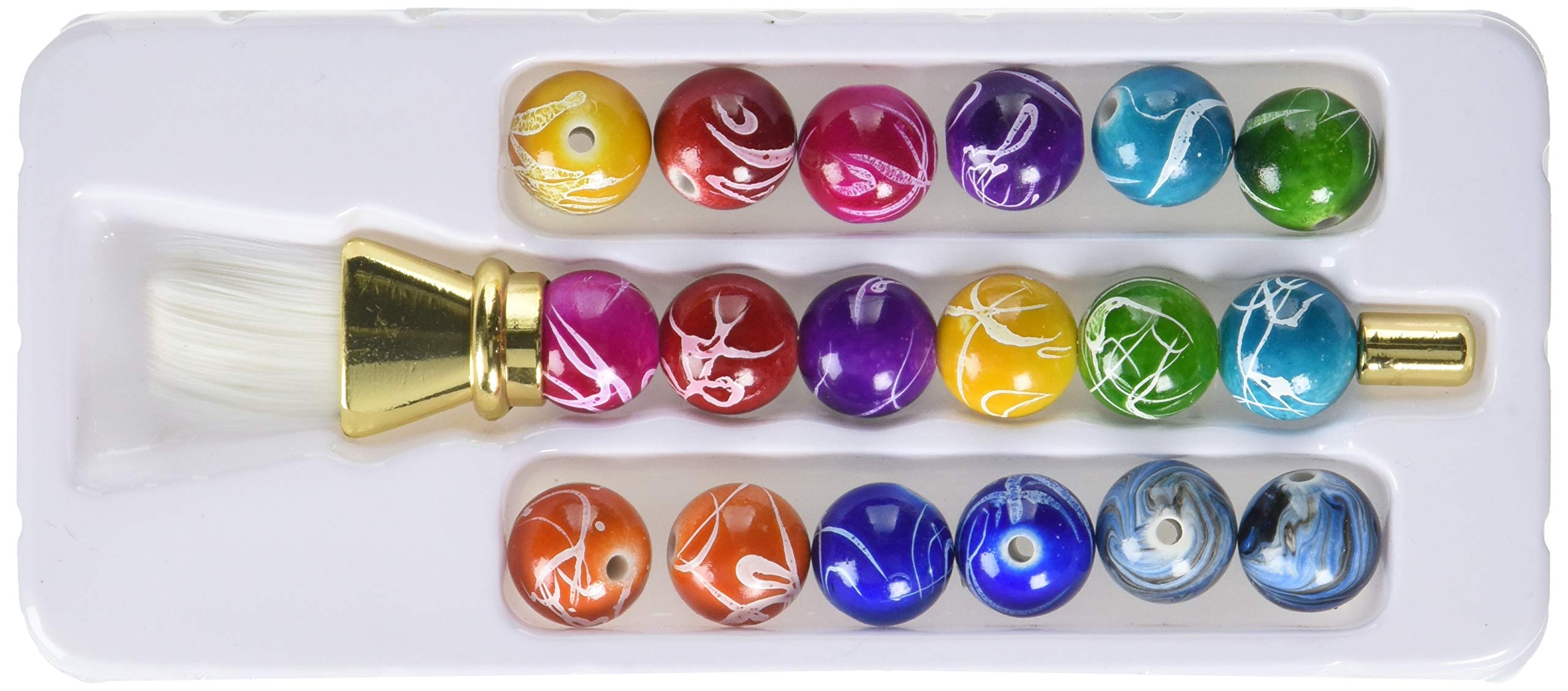 American Crafts Jane Davenport Mixed Media 2 Beaded Brush Kit 20pc, None