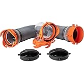 Camco Heavy-Duty Camper/RV Tote Tank Sewer Hose Kit | Features 90-Degree Clear Elbow w/ 2 Swivel Bayonet Ends & 2 Bayonet Fit