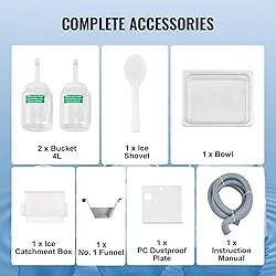 VEVOR Commercial Snowflake Ice Machine, 507LBS/24H