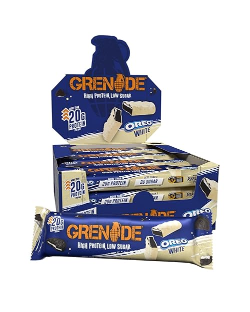 Grenade OREO White Protein Bar - High Protein, Low Sugar, 12 x 60 g
