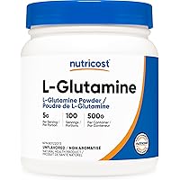Nutricost L-Glutamine Powder (500 Grams) Unflavored - 100 Servings
