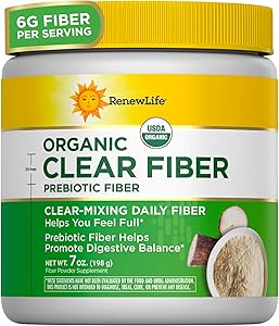 Renew Life Adult Completely Clear Organic Prebiotic Keto Friendly Fiber, Powder, 7 oz. (Package May Vary)