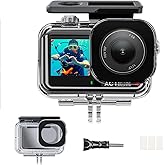 Action 5 Pro Accessories, Waterproof Case for DJI Osmo Action 5 Pro, 45M/148FT Underwater Deep Diving Protective Housing, wit