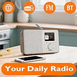MangoKit SR10 Bluetooth Internet Radio DAB+/FM Kitchen Clock Walnut view 3