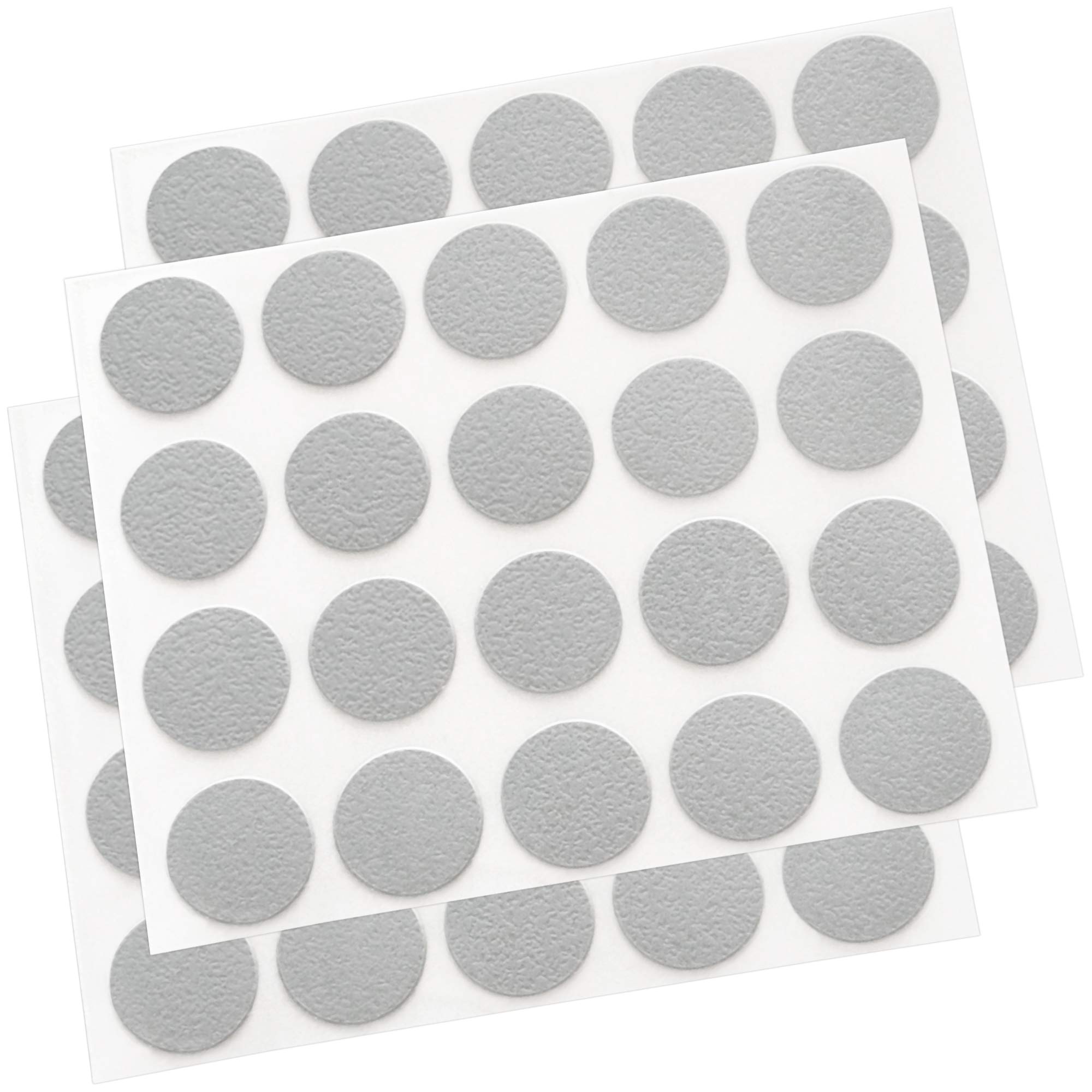 Adsamm® / 60 x cover caps | Ø 0.51'' (Ø 1,3 cm) | grey light | round | 0.018'' (0,45 mm) thin, self-adhesive furniture patches by Adsamm®
