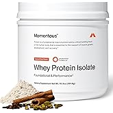 Momentous Essential Grass-Fed Whey Protein Powder - 20 g Whey Isolate Protein - NSF Certified for Sport - Gluten-Free - 12 Servings for Essential Everyday Use - Spiced Chai - Package May Vary