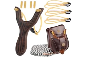 Gnimup Slingshot Set, Solid Wooden Slingshot Toys,Classic Construction Hunting Slingshot for Catapult Game, Outdoor, Hunting-for ids/Children/Adult