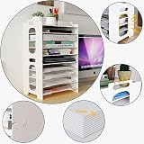 PUNCIA 10 Tiers Paper Tray A4 Desk Organizer White Filing Holder view 6