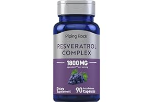 Piping Rock Resveratrol Complex 1800 mg | 90 Capsules | Ultra Potent | Non-GMO, Gluten Free Supplement